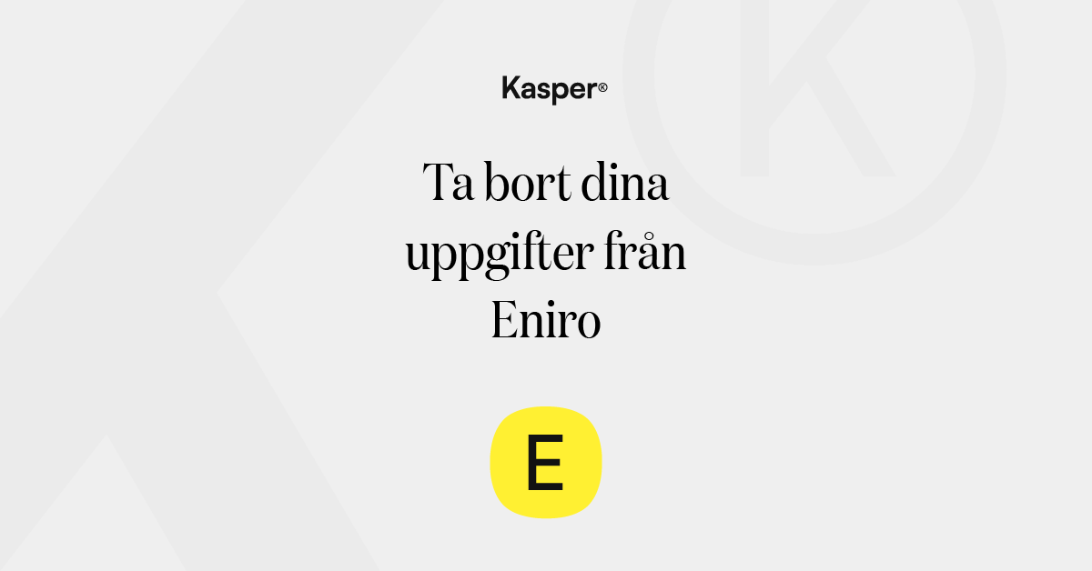 Ta bort dina uppgifter från Eniro