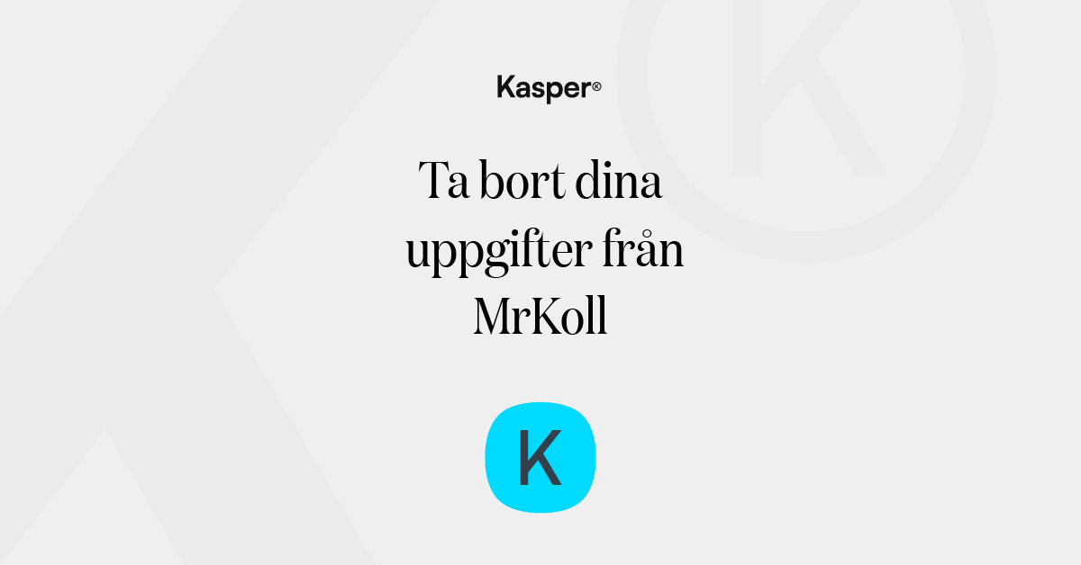 Ta bort dina uppgifter från MrKoll