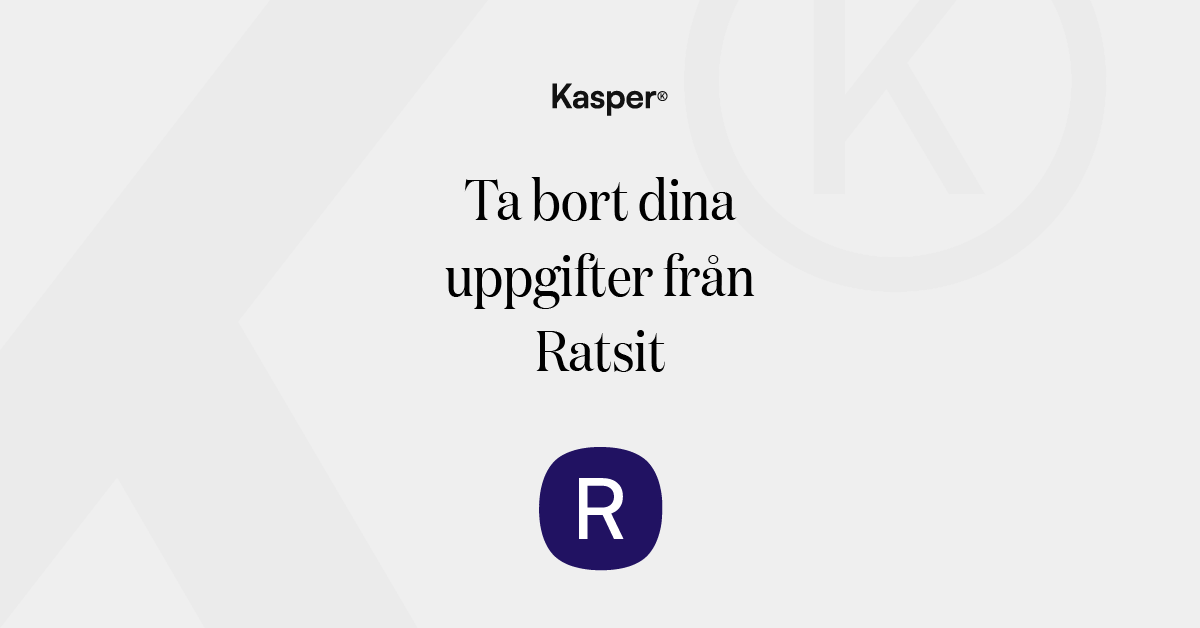 Ta bort dina uppgifter från Ratsit