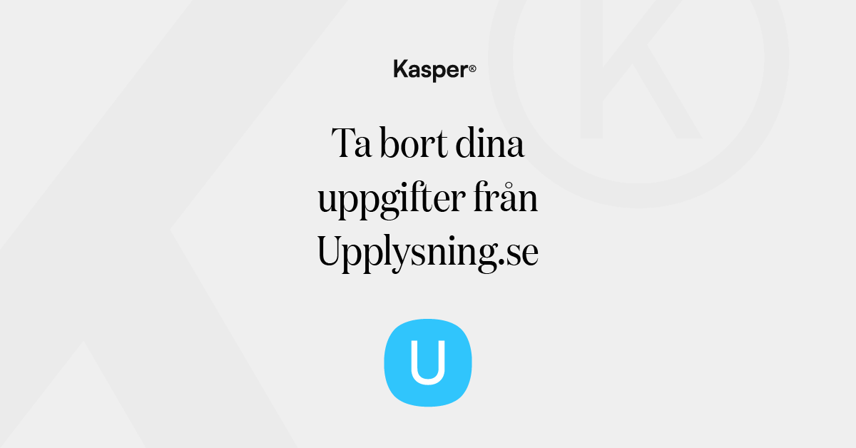 Ta bort dina uppgifter från Upplysning