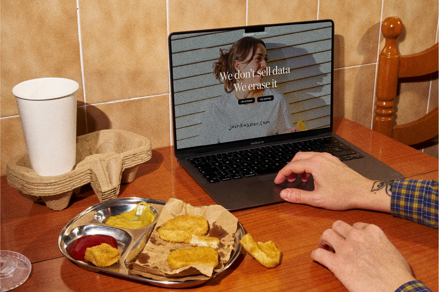 MacBook at Dinner Table